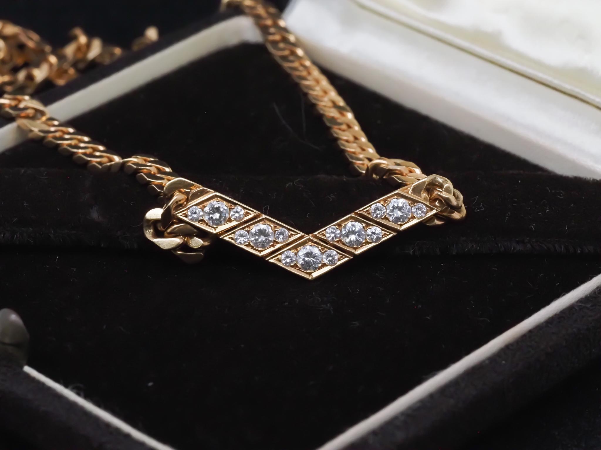 Collar Estate Van Cleef & Arpels de eslabones franceses y diamantes - VHK#1004 en venta 6