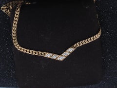 Estate Van Cleef & Arpels French Curb Link and Diamond Necklace - VHK#1004