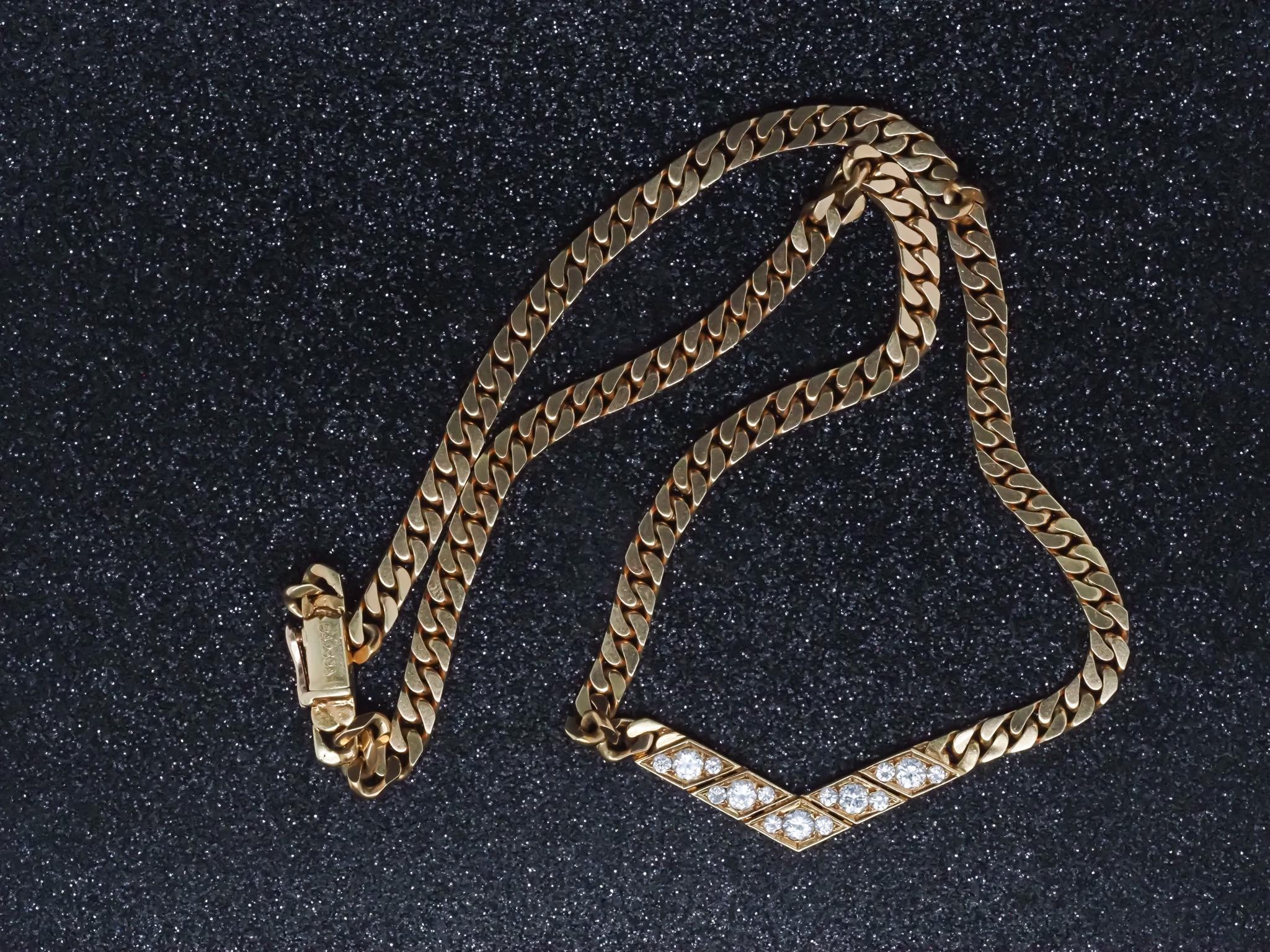 De las mujeres Collar Estate Van Cleef & Arpels de eslabones franceses y diamantes - VHK#1004 en venta