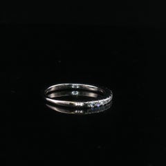 Estate Vera Wang Love 14K White Gold Diamond Wedding Band Ring 0.18 CTW Sz 4.75