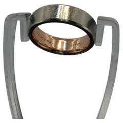 Anillo de boda para hombre «Comfort» de Estate Verragio, en oro blanco y oro rosa de 14 quilates, talla 10,5