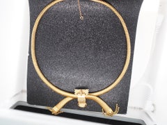 Estate VEstate Victorian Tubogas Tassel Necklace in 18K Yellow Gold with Pendant