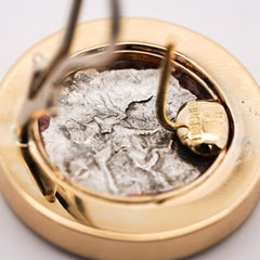 Nachlass viktorianischer Elagabalus Denarius 18K Gold Antike römische Münze Clip-On-Ohrring