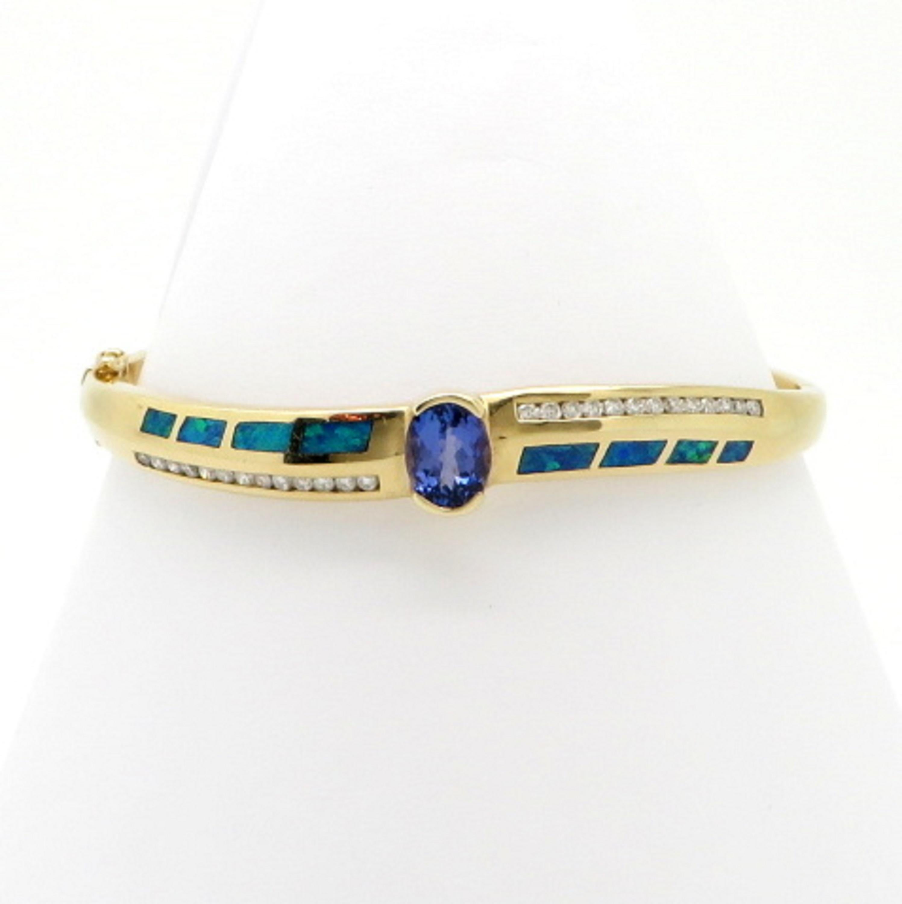 opal and tanzanite bracelet