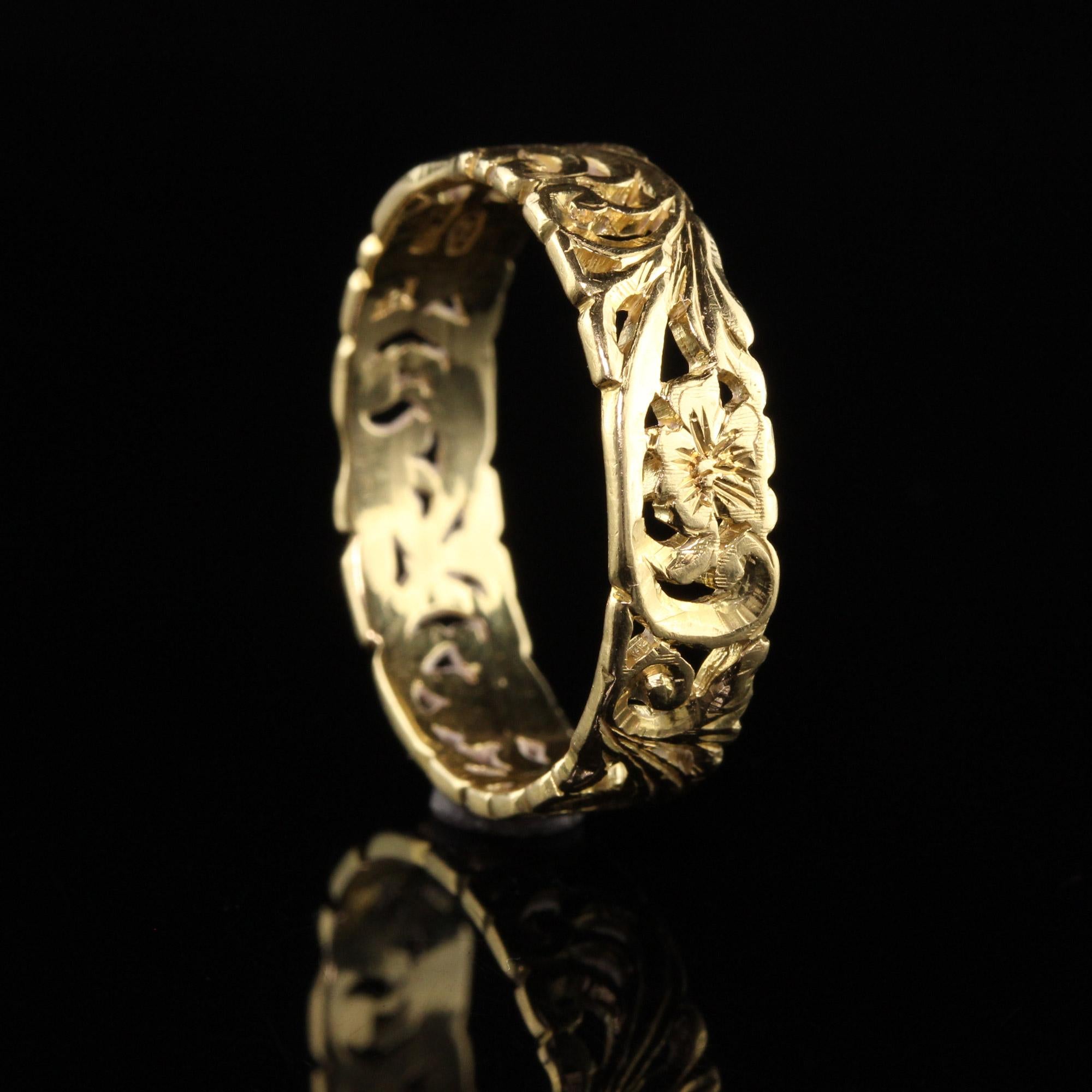 vintage floral wedding ring