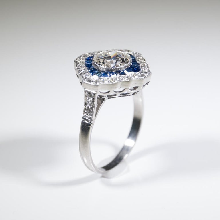 Estate Vintage Antique Art Deco Platinum Old European Cut Diamond ...