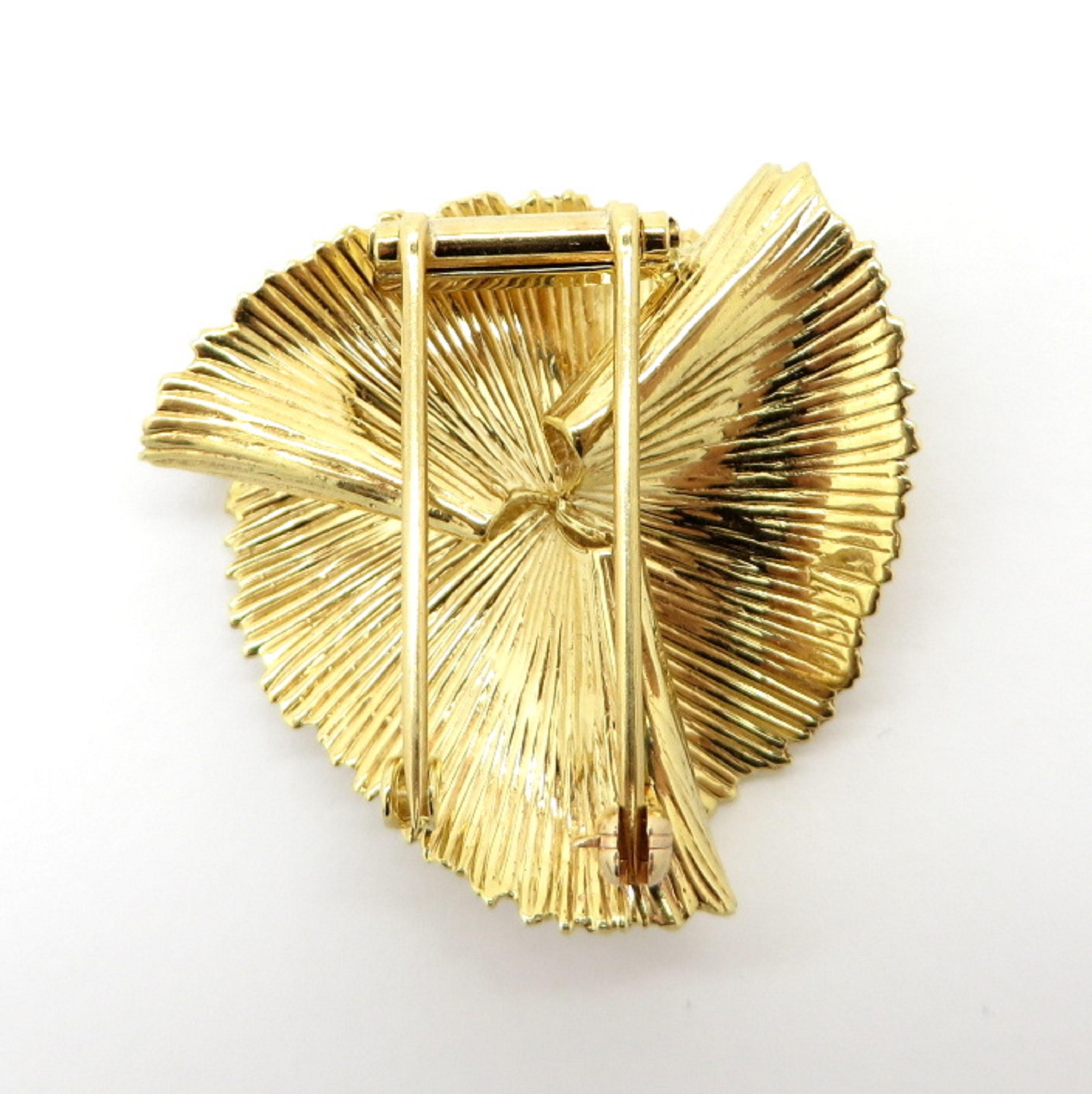 Estate Vintage Designer Tiffany & Co. 14 Karat Gold Folded Wire Brooch Pin In Excellent Condition For Sale In Scottsdale, AZ