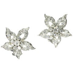 Estate Vintage Diamond Loaded ‘3.50 Carat’ Ear Clips, 1960s