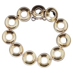 Estate Vintage Elsa Peretti 18K Gold & Sterling Silver Magic Disc Bracelet - VHK