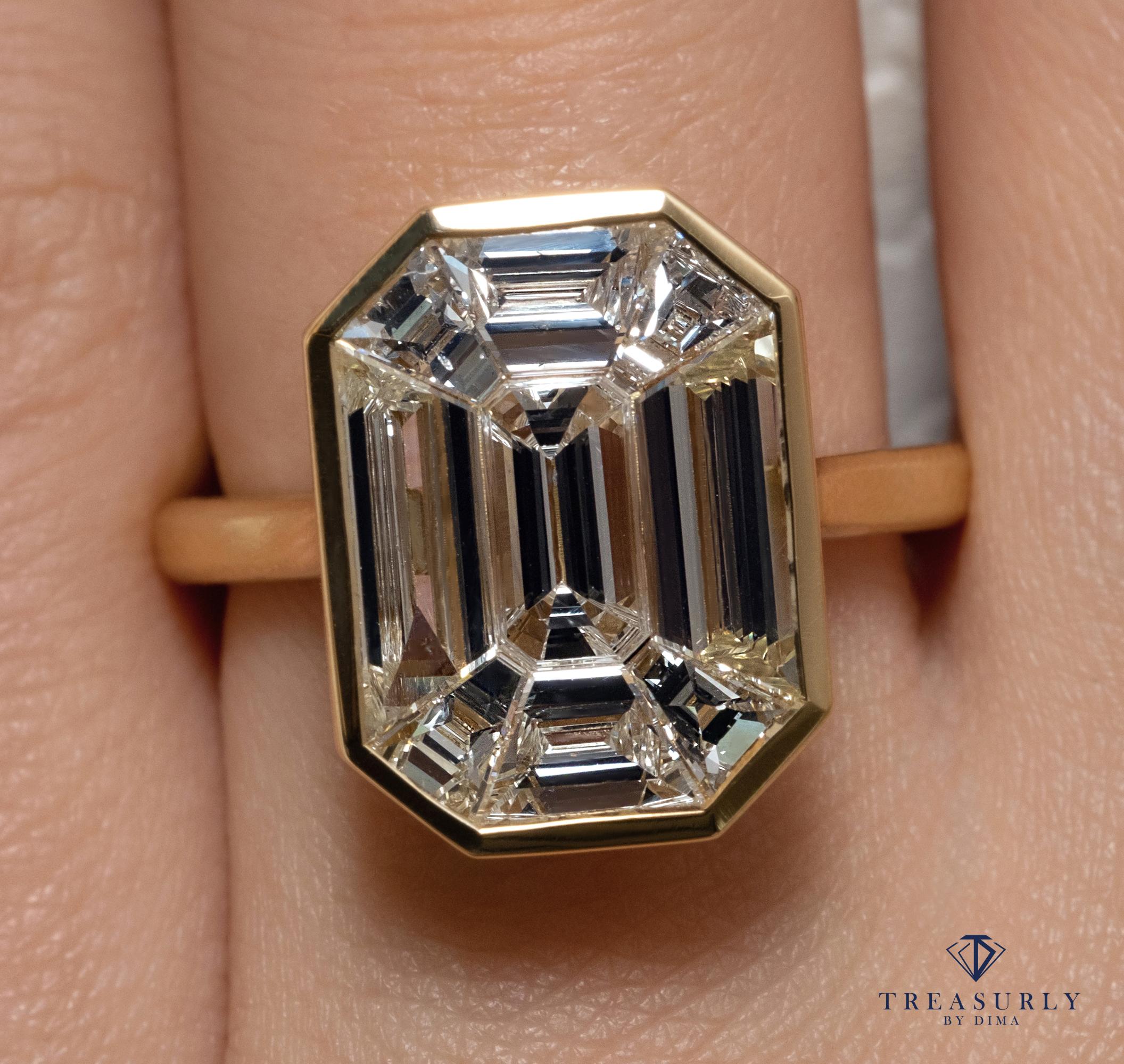 Have You ever dreamed of 15 carat Diamond? The question can now be answered. This Impressive Emerald Pie-cut or 