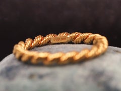 Alianza vintage de Tiffany & Co. de oro amarillo de 18 quilates con diseño trenzado - VHK#729A