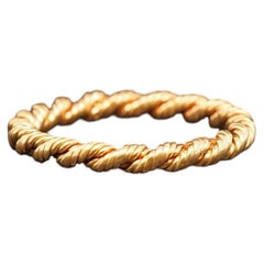 Alianza vintage de Tiffany & Co. de oro amarillo de 18 quilates con diseño trenzado - VHK#729A