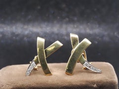 Estate Vintage Tiffany & Co. Paloma Picasso X Diamond Earrings - VHK#885b