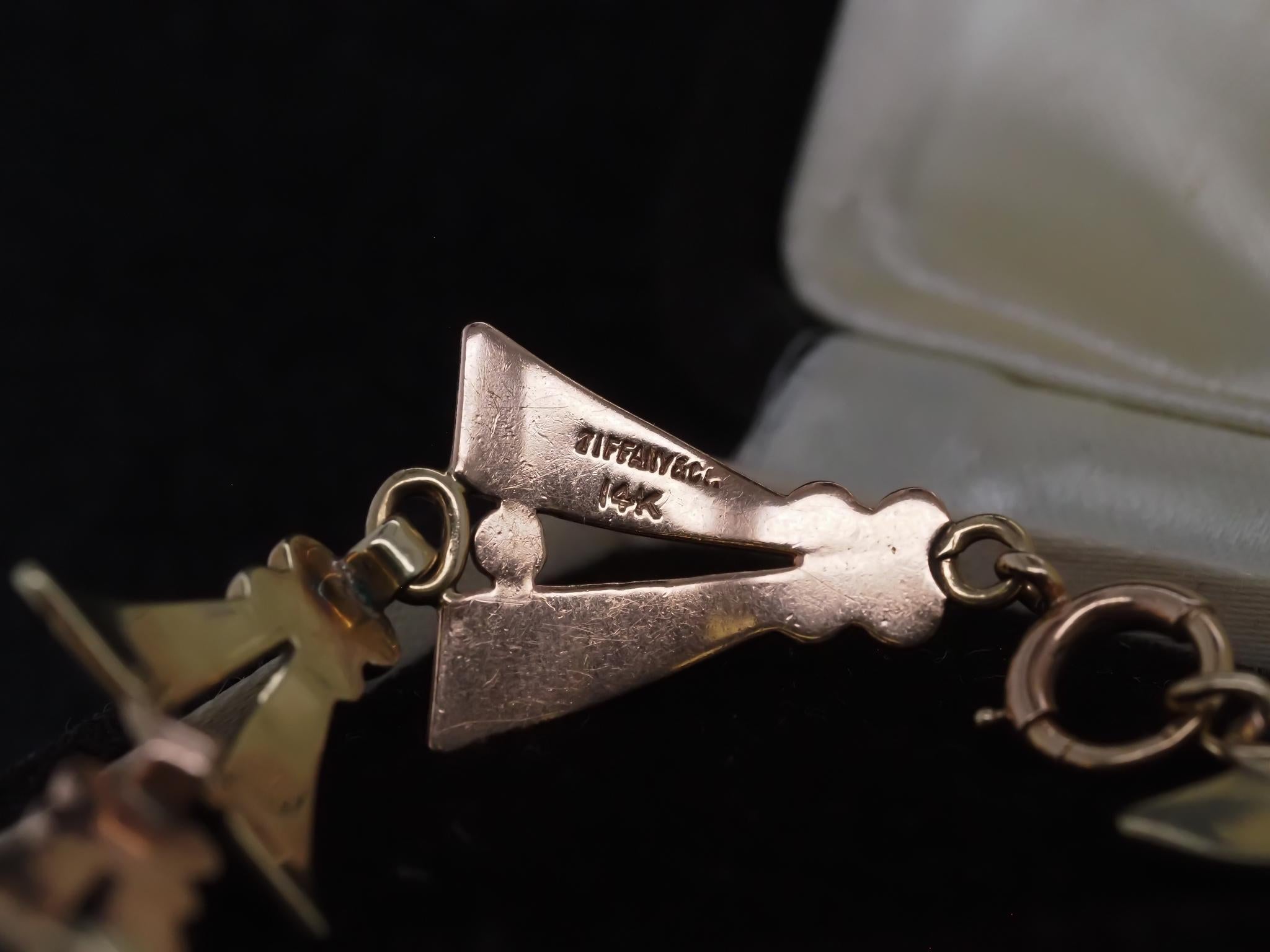 Nachlass Vintage Tiffany & Co. Rose und Gelbgold 14K Goldarmband - VHK#998a im Angebot 6