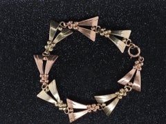 Estate Vintage Tiffany & Co. Rose and Yellow Gold 14K Gold Bracelet - VHK#998a