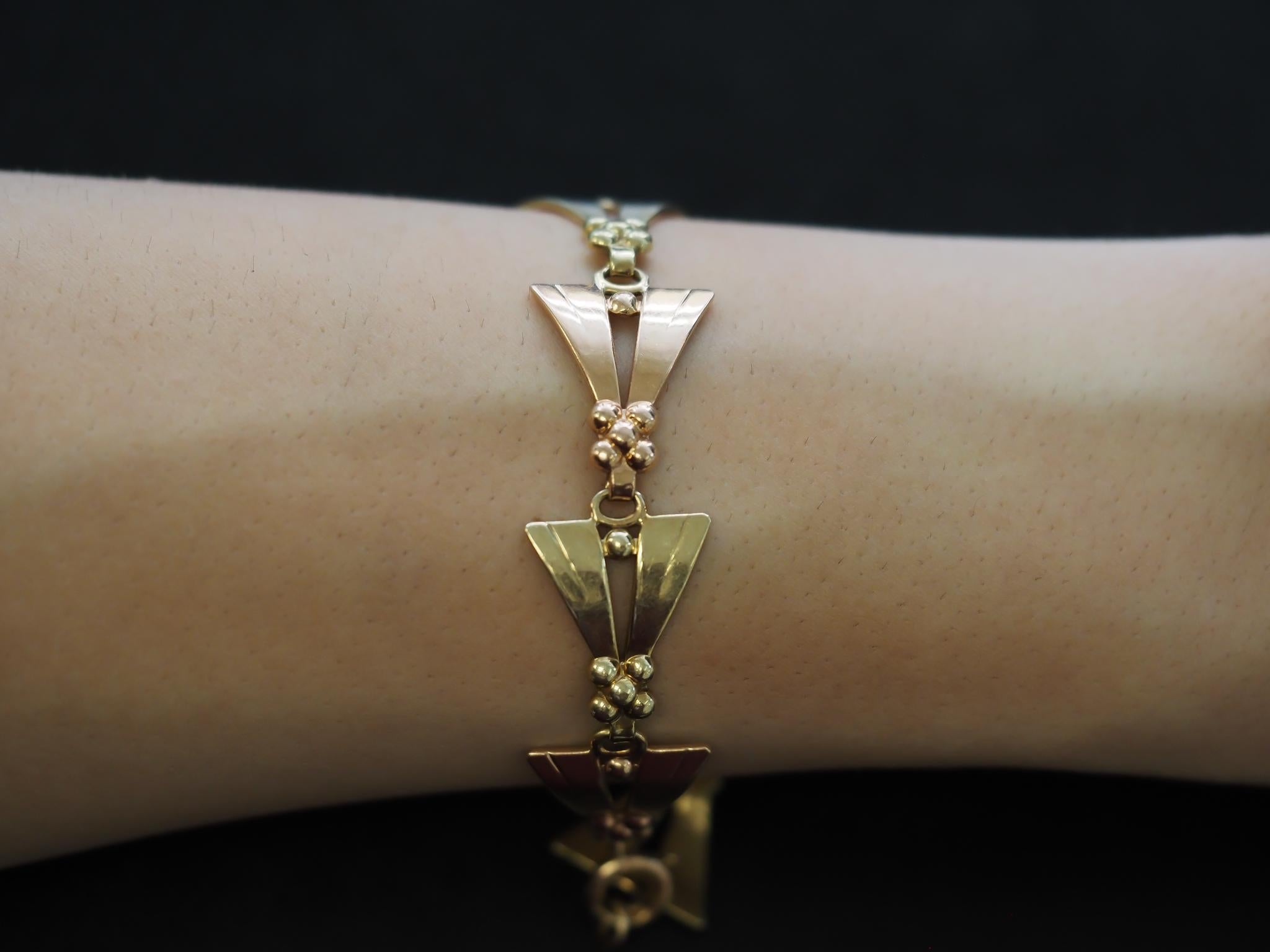 Nachlass Vintage Tiffany & Co. Rose und Gelbgold 14K Goldarmband - VHK#998a im Angebot 3