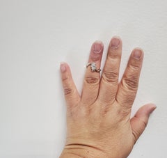 White Diamond Engagement Ring in Platinum
