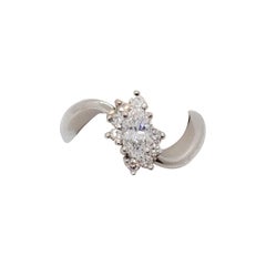 White Diamond Engagement Ring in Platinum