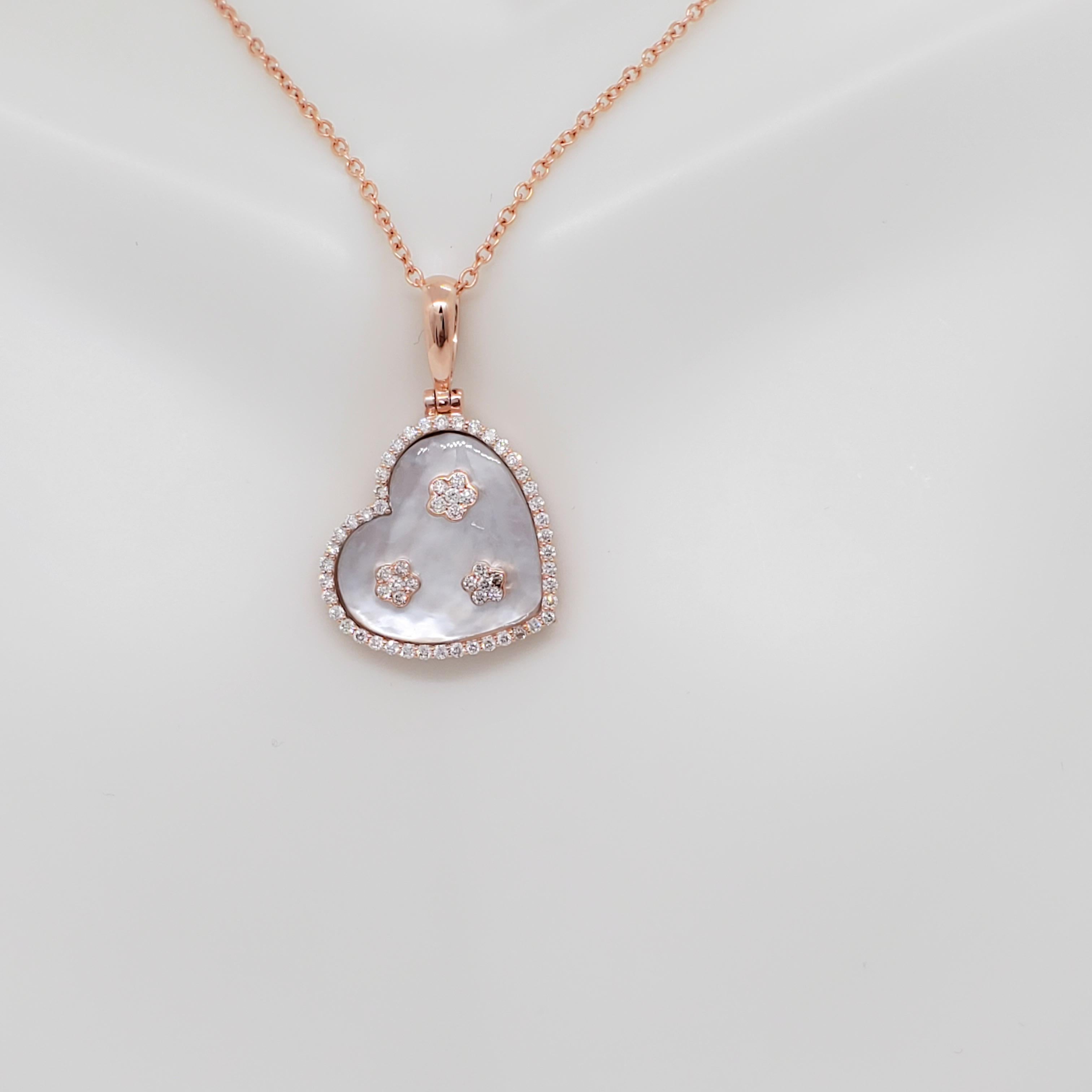 rose gold mother of pearl necklace