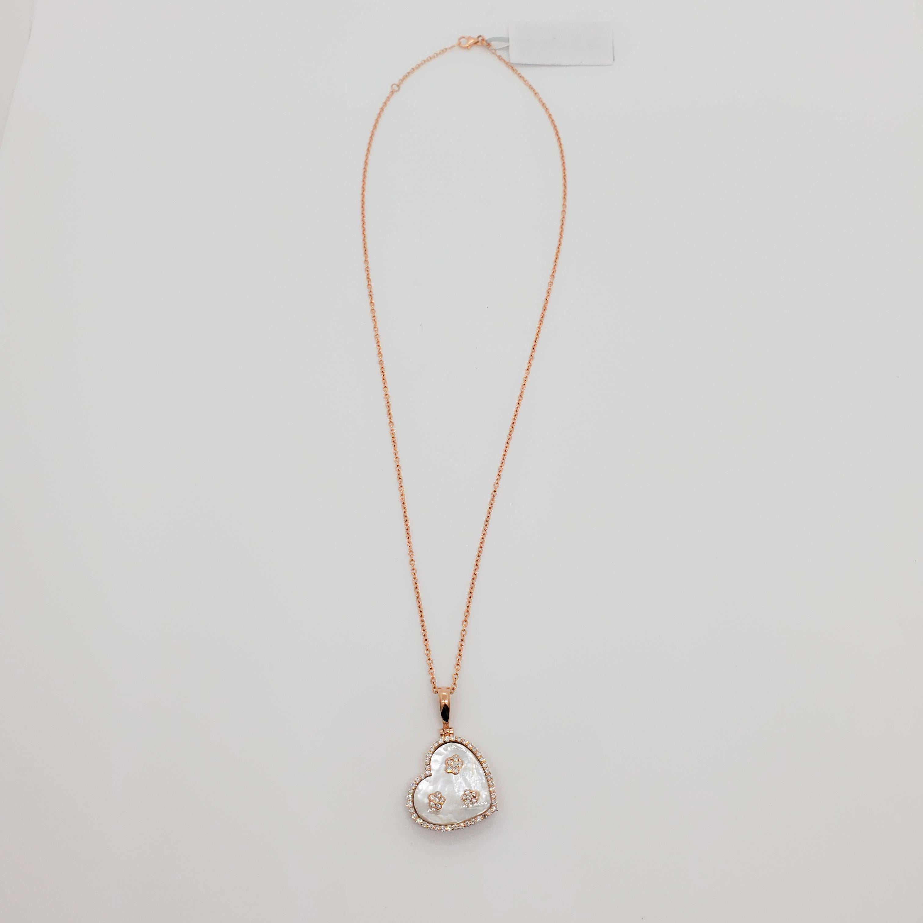mother of pearl heart necklace