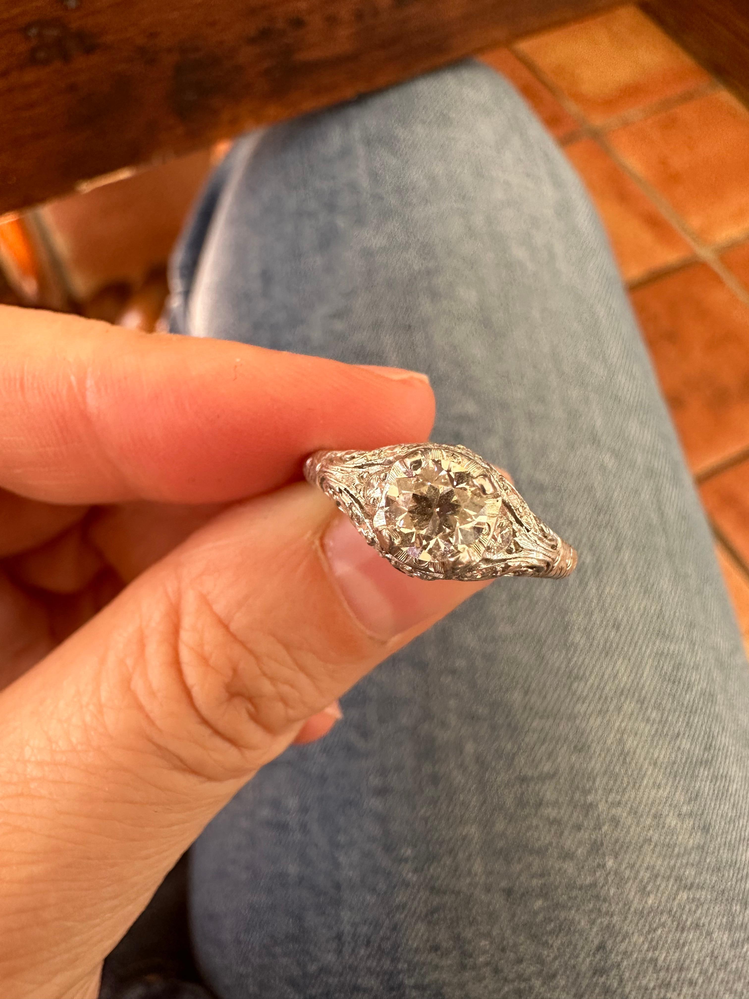 Estate Whitehouse Brothers Diamond Engagement Ring  For Sale 6