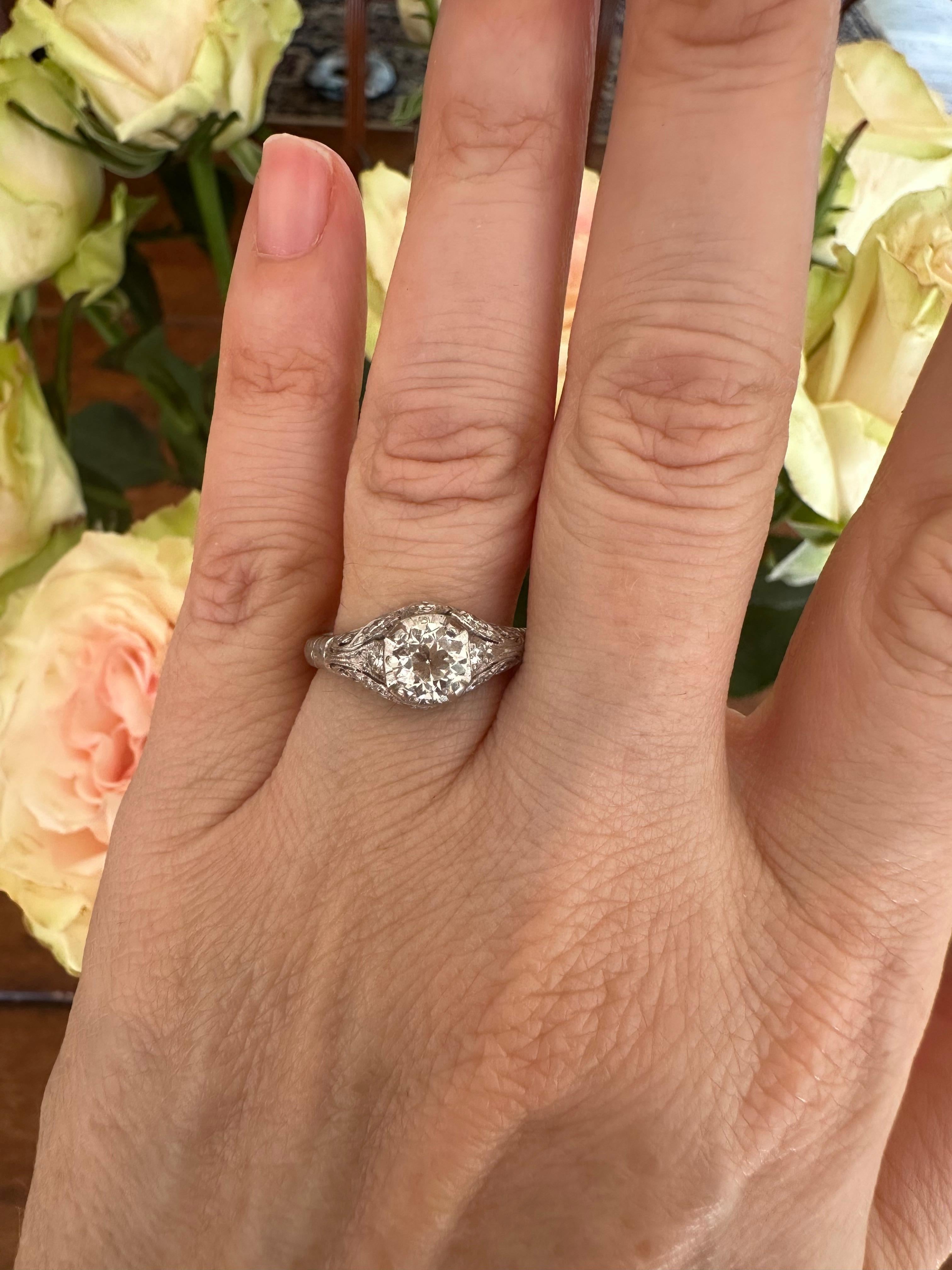 Estate Whitehouse Brothers Diamond Engagement Ring For Sale 2