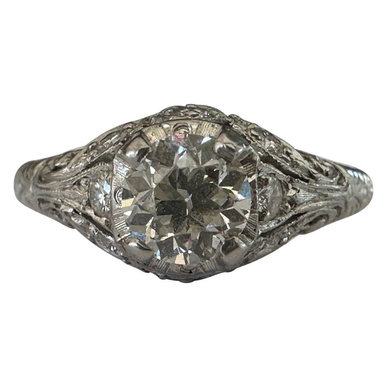 Estate Whitehouse Brothers Diamond Engagement Ring For Sale at
