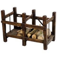 Antique Estate Wood Bin