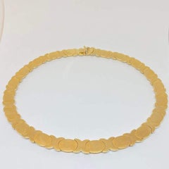 Estate "XO" Chain Necklace 14K Yellow & White Gold 42.80 Grams!