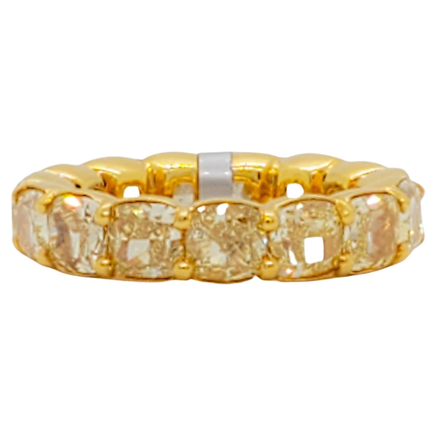 Emerald Eternity Band in Yellow Gold at 1stDibs