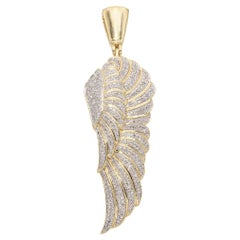 Estate Gelbgold und Diamant Flügelanhänger