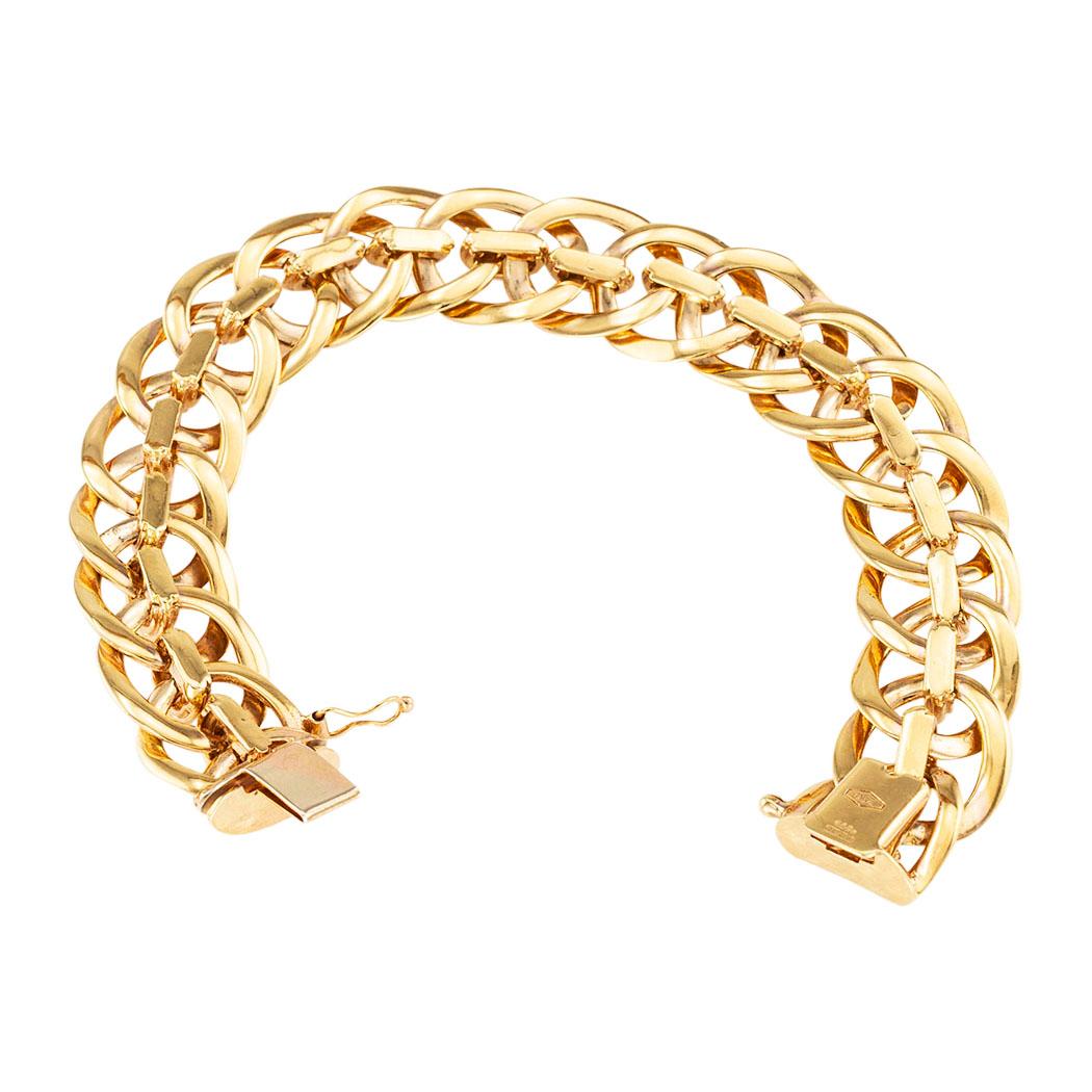 Modern Estate Yellow Gold Link Bracelet