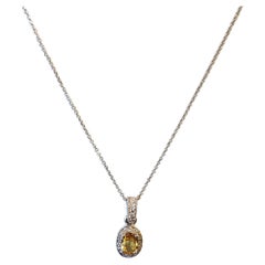 Yellow Sapphire Pendant Necklaces