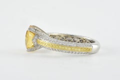 Estate Yellow Sapphire and Diamond Ring by Simon G.