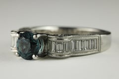Estate Yogo Sapphire and Diamond Ring
