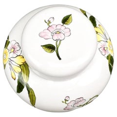 Este Ceramiche for Tiffany & Co. Hand Painted Floral Porcelain Vase and Lid, Urn