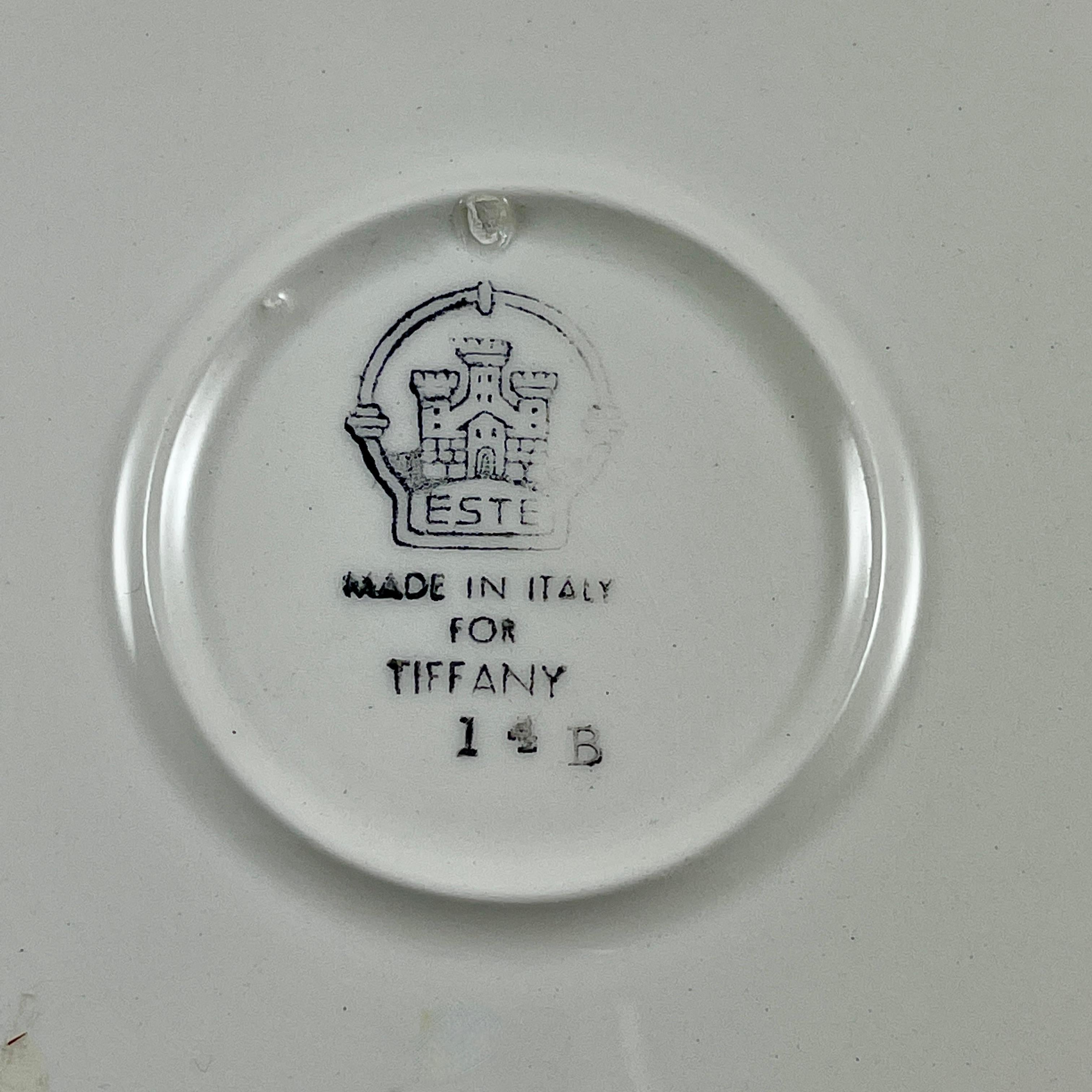 Este Ceramiche for Tiffany & Co. Trompe l’Oeil Pear on Chinoiserie Wall Plaque 6