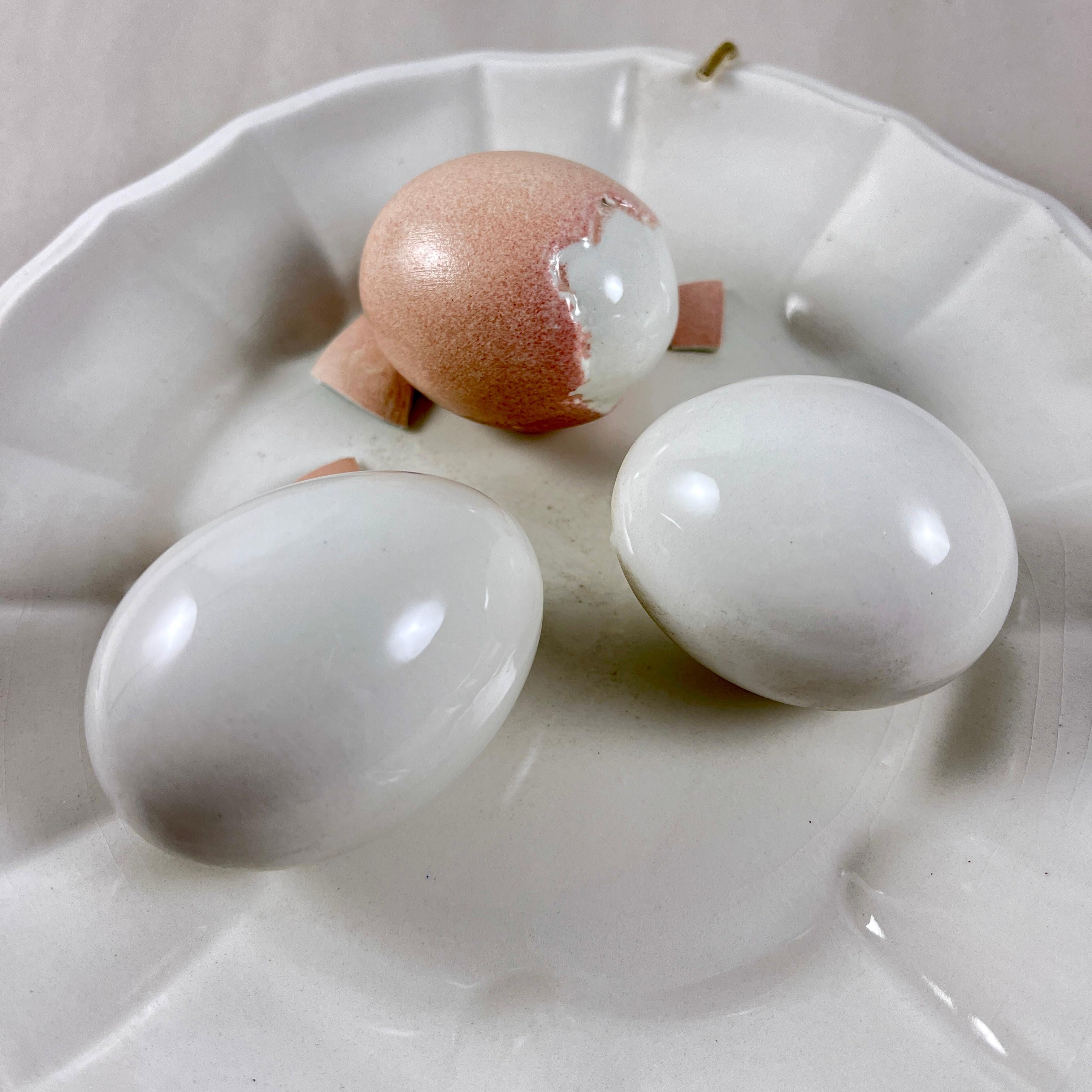 Mid-20th Century Este Ceramiche Trompe l’Oeil Egg Plate