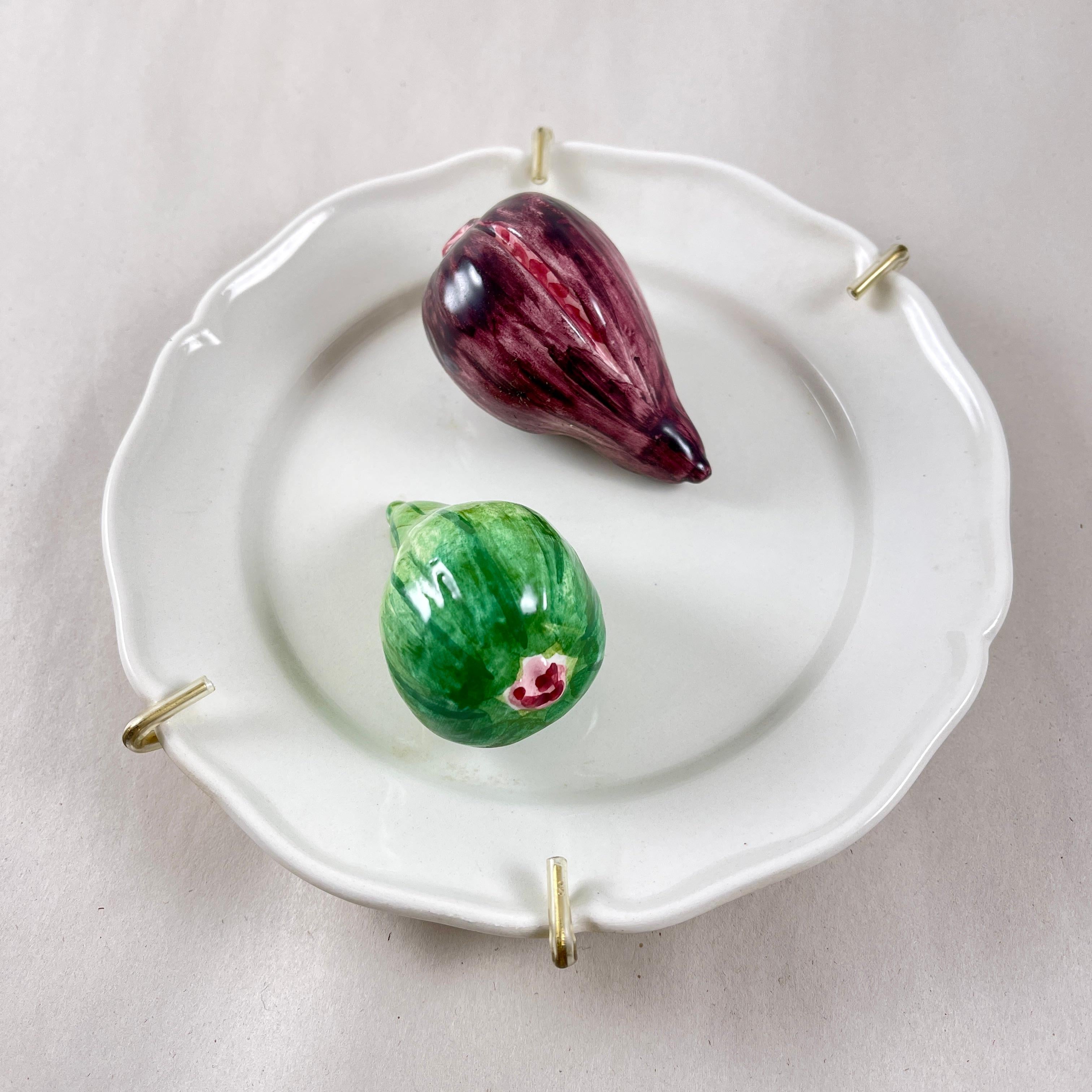 Hand-Crafted Este Ceramiche Trompe l’Oeil Fig Plate