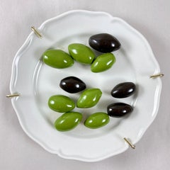 Este Ceramiche Assiette Trompe l'Oeil Olives