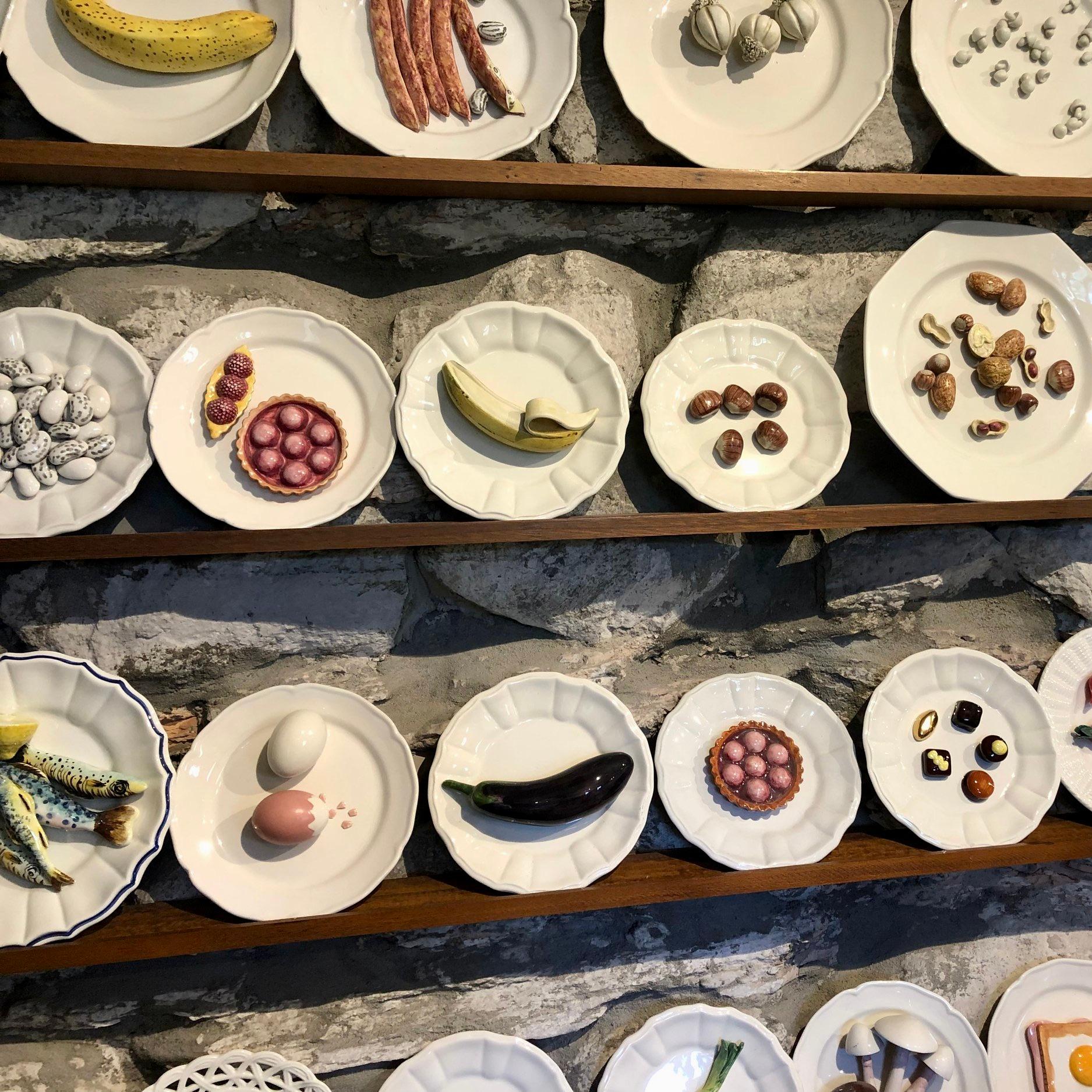 Mid-20th Century Este Ceramiche Trompe l’Oeil Olives Plate