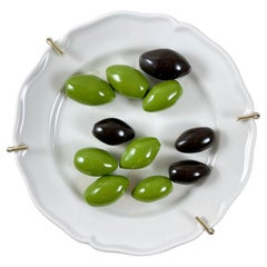 Vintage Este Ceramiche Trompe l’Oeil Olives Plate