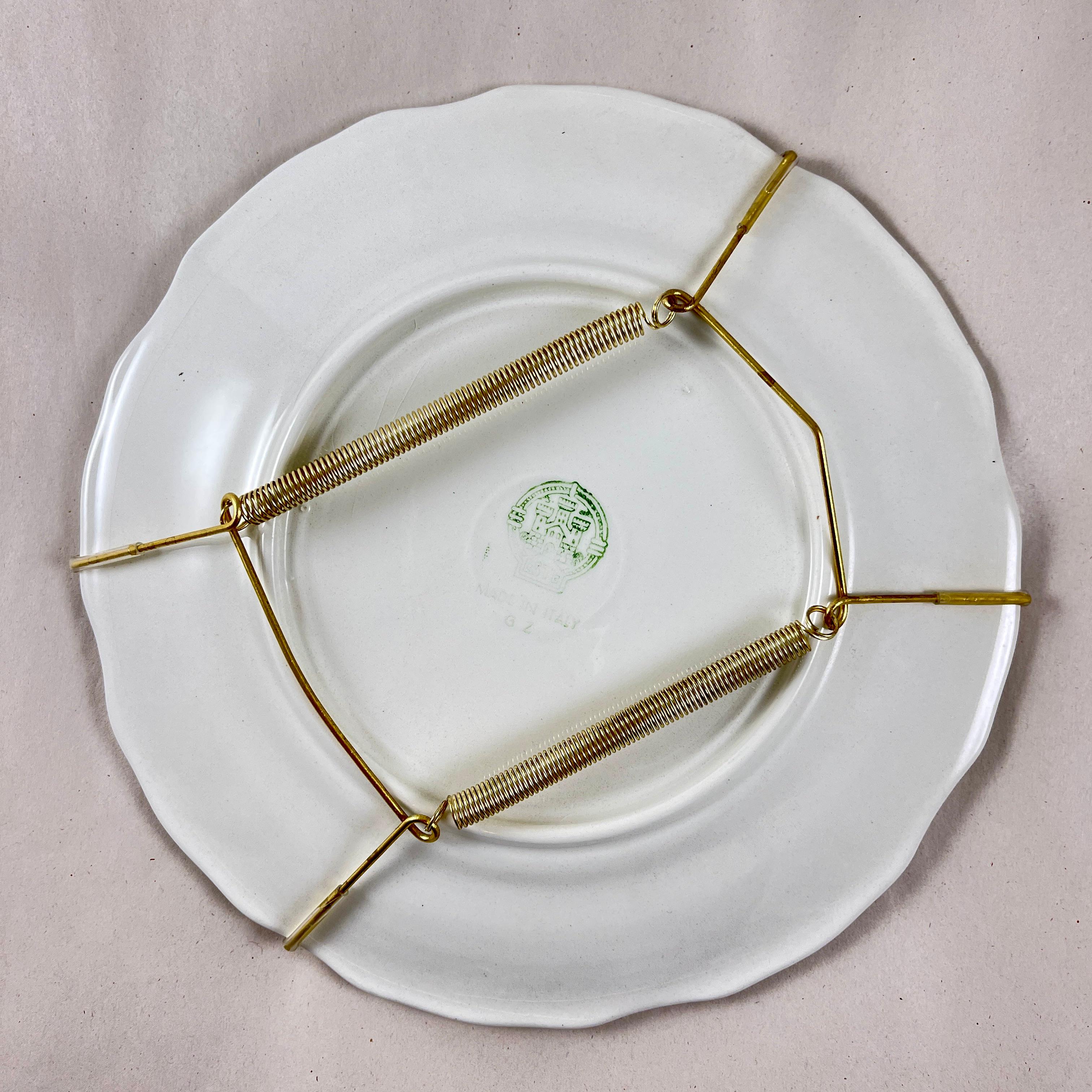Mid-20th Century Este Ceramiche Trompe l’Oeil Pea Pod Plate