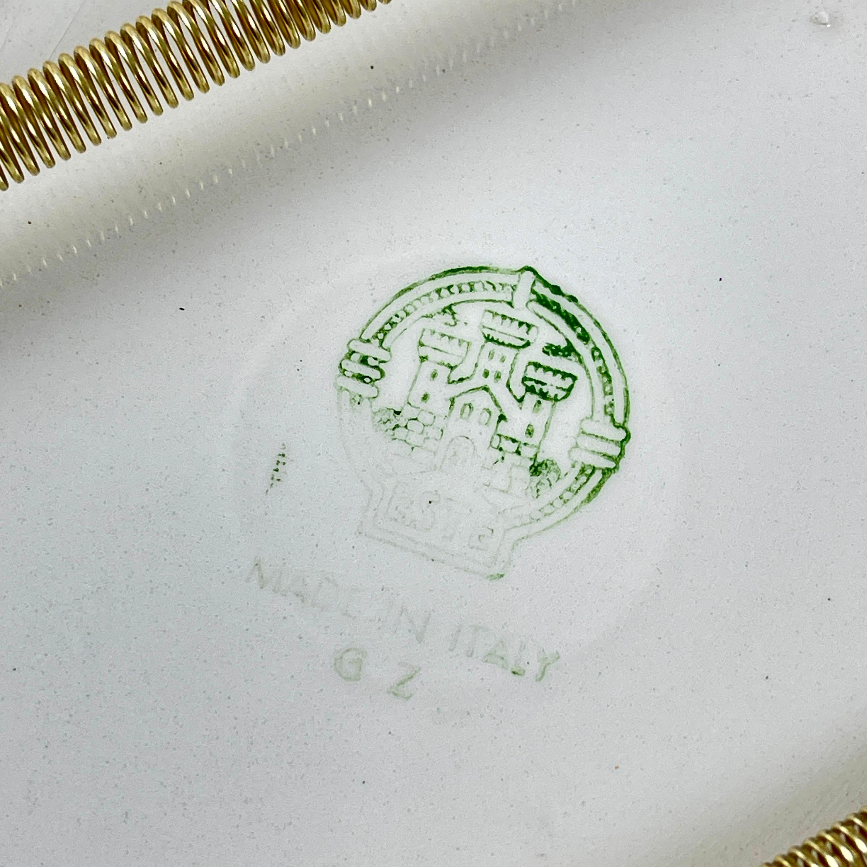 Earthenware Este Ceramiche Trompe l’Oeil Pea Pod Plate