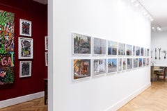 'Martin' - collage, abstract portrait, found paper, black and white, surrealism