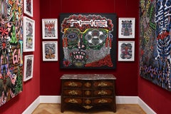 'Nicolas' - collage, abstract portrait, found paper, black and white, surrealism