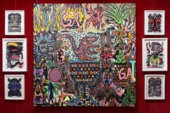 'Nose Bleed' - collage, abstract figure, found paper, surrealism