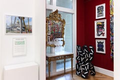 'Roland' - collage, abstract portrait, found paper, black and white, surrealism