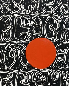 "Baldessari Dot (Red)" symbols, language, abstract