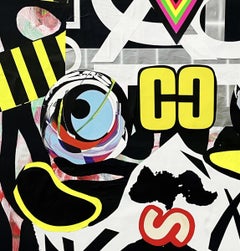 'Die Ostsiete' - collage portrait, bright colors, abstract, pop, yellow